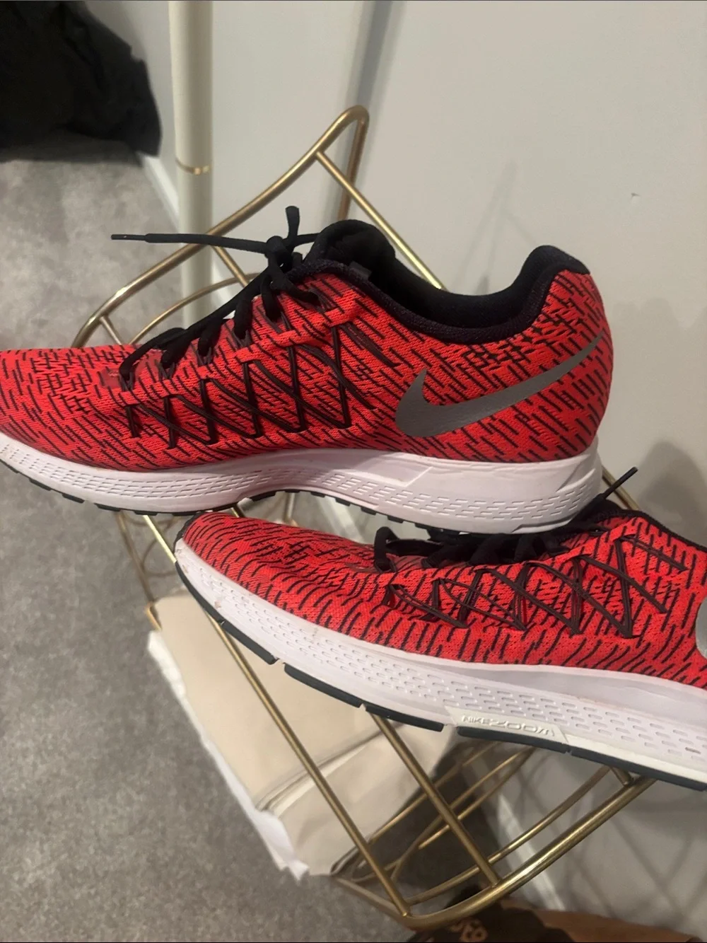 Nike Red and Black Mens Running Sneakers